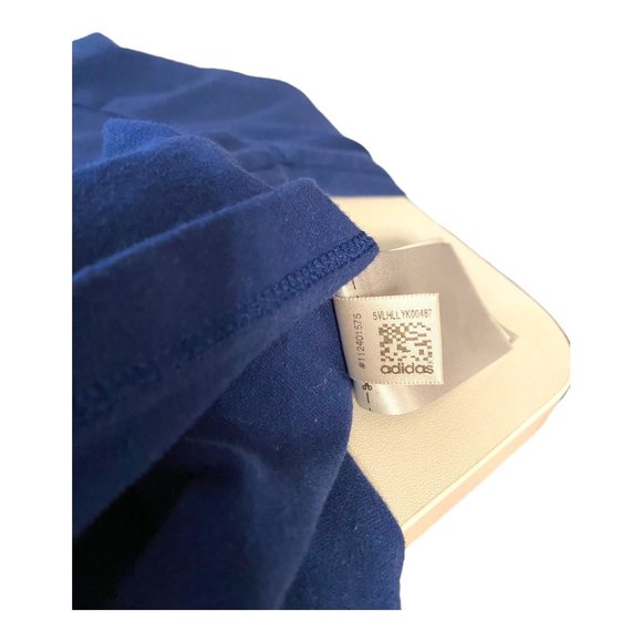 Adidas Women's Original Paris Crop Tee Size Small Long-Sleeve in Oxford Blue - Picture 7 of 9